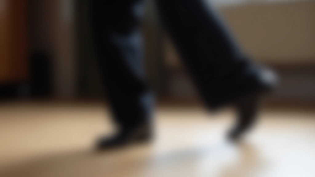 Close-up view showing foot positioning and weight transfer during basic bachata step pattern